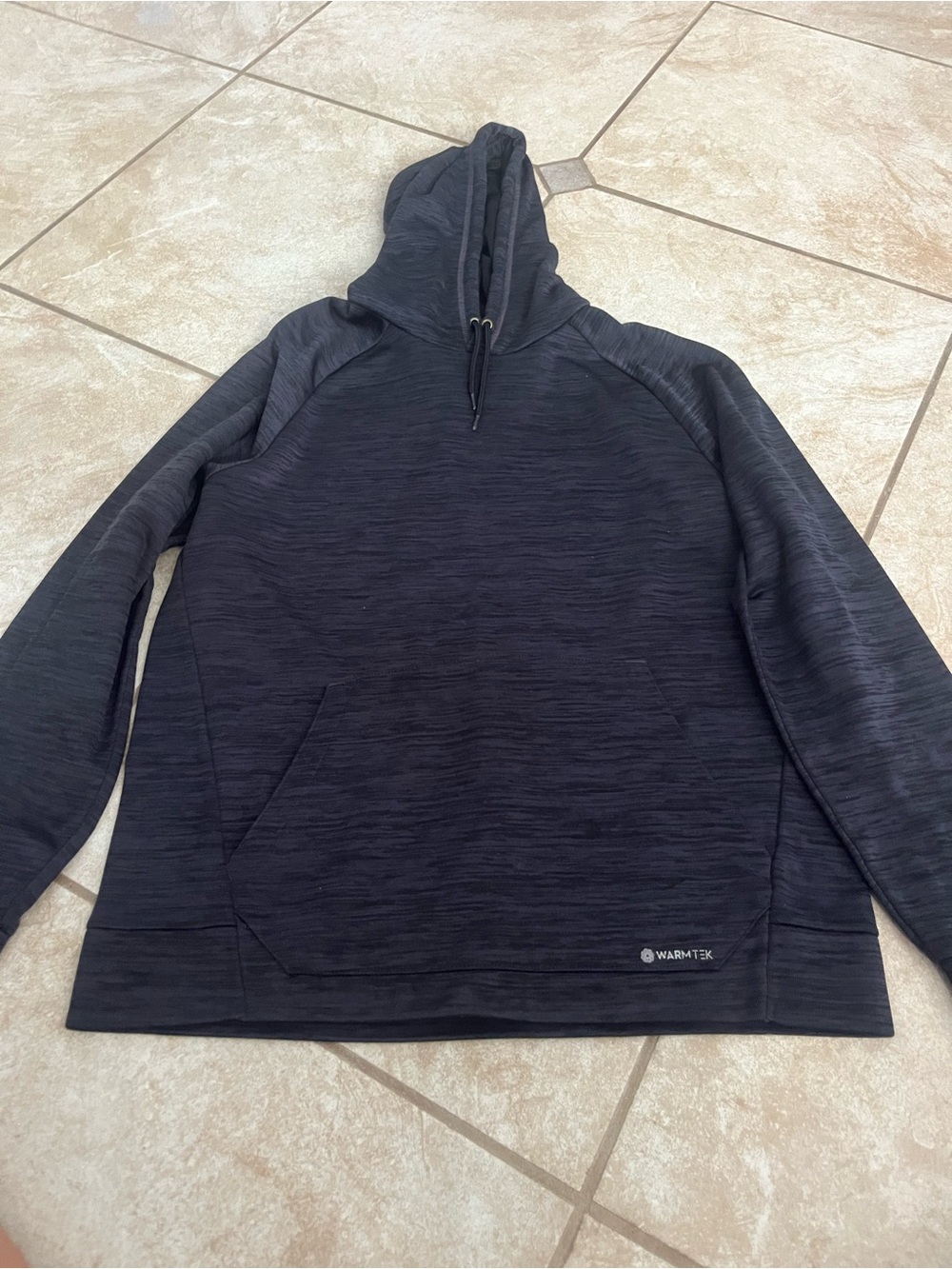 Warm Black Heather Performance Pullover Hoodie